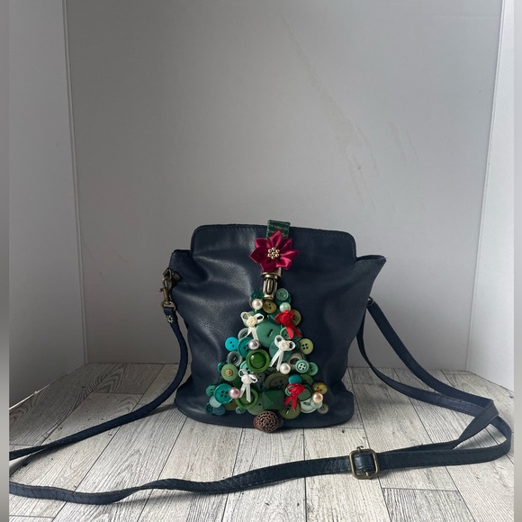 Button Christmas Tree Art Pelletteria Di Mario Cute Purse - Picture 1 of 16